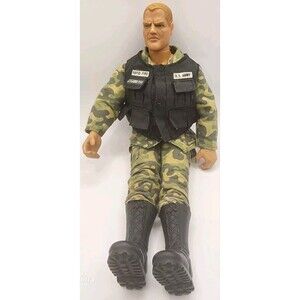 Vintage 1992 GI Joe US ARMY Flock Haired Rapid Fire 12” Figure